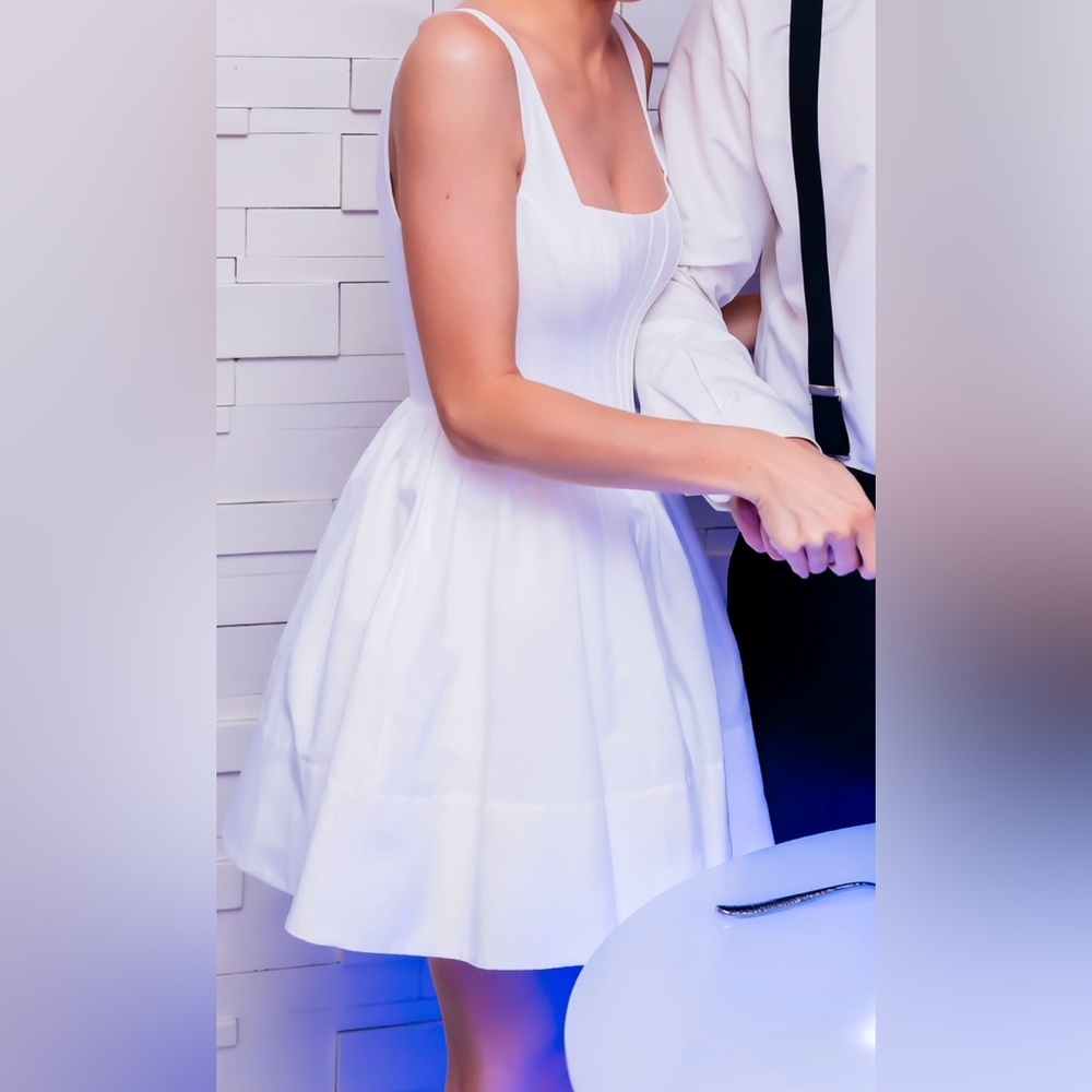 LIKE BRAND NEW Staud Landscape Cotton Blend Dress in white Size 0